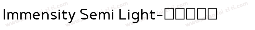 Immensity Semi Light字体转换
